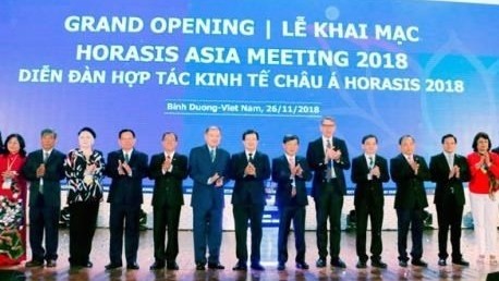 Cérémonie d'ouverture de l’Horasis Asia Meeting 2018, le 26 novembre à Binh Duong. Photo : VNA.