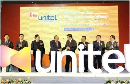 La compagnie Star Telecom (Unitel), joint-venture entre la compagnie vietnamienne Viettel Global et la société laotienne Laos Asia Telecom, est estimée en tant qu’opérateur de premier rang du marché de télécommunication laotien au cours de ces 7 dernières années avec 2,8 millions d’utilisateurs, soit une proportion de 52%. Photo : VGP.