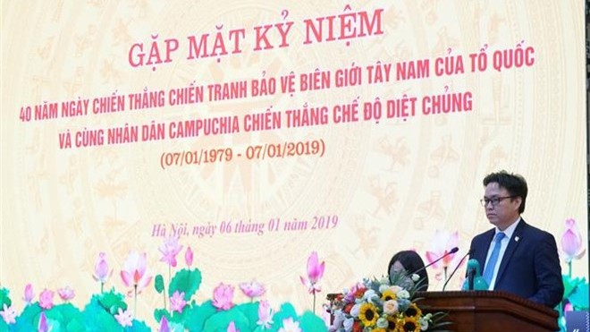 L’ambassadeur du Cambodge au Vietnam Prak Nguon Hong lors de la rencontre organisée par l’Union des Organisations d’Amitié de Hanoï. Photo : VNA