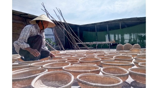 Des produits de bambou du village de Bao La. Photo : Journal Tô Quôc