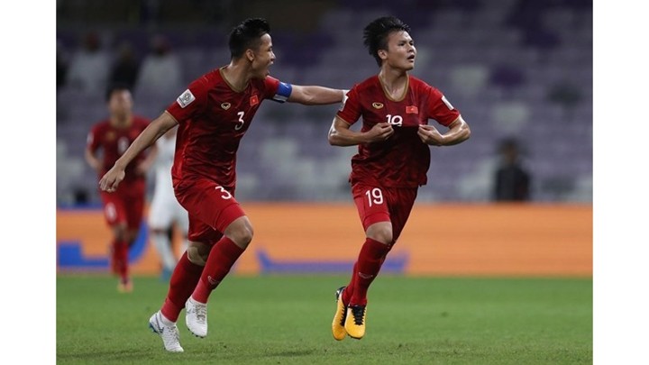 Le Vietnam remporte le dernier billet pour les huitièmes de finale de l’Asian Cup 2019. Photo : VNA
