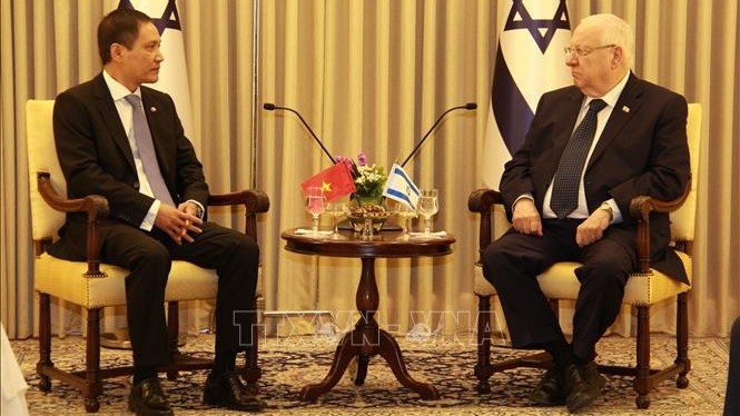 L'ambassadeur du Vietnam en Israël a été reçu par le Président israélien Reuven Rivlin. Photo : VNA