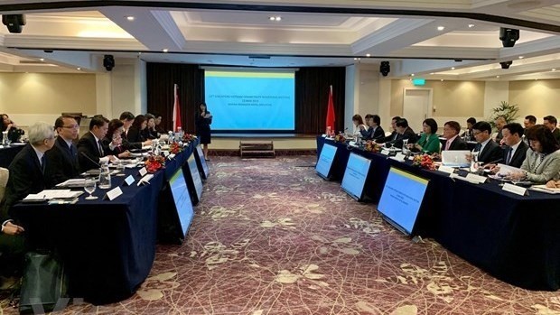 La 14e conférence au niveau ministériel sur la connexion économique Vietnam-Singapour. Photo: VNA.