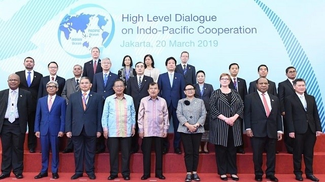 Les délégués du Dialogue de haut niveau sur la coopération indo-pacifique, le 20 mars à Jakarta, en Indonésie. Photo: VNA.