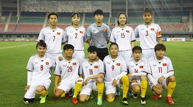 L'équipe de football féminin du Vietnam. Photo : VFF.