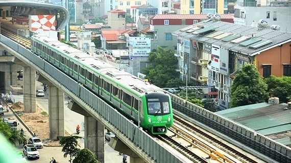 La ligne ferroviaire urbaine Cat Linh-Hà Dông. Photo : sggp.com.vn.