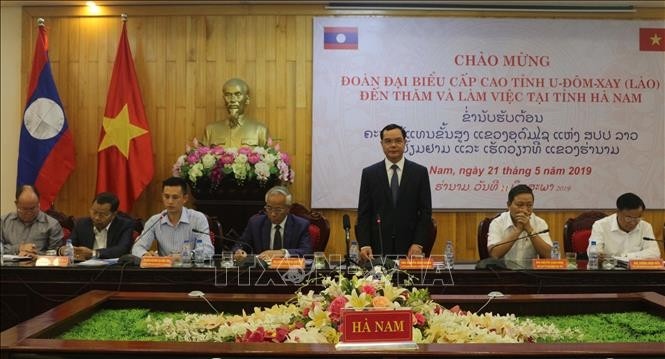 Le secrétaire du Comité provincial du Parti communiste du Vietnam pour Hà Nam, Nguyên Dinh Khang, prend la parole. Photo : VNA.
