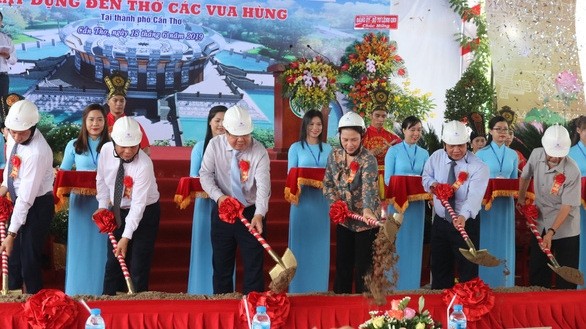 Cérémonie de mise en chantier du Temple des Rois Hùng à Cân Tho. Photo : Tuoitre.vn