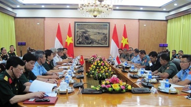 Le premier dialogue sur la politique de la défense entre le Vietnam et l’Indonésie s'est tenu ce mardi à Hanoi. Photo : NDEL.