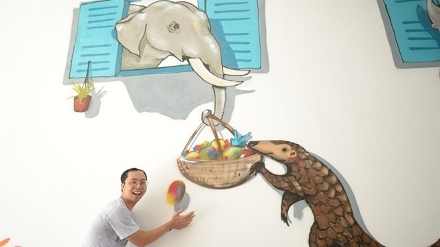 Une peinture murale réalisée à Dà Nang dans le cadre du programme. Photo : CHANGE