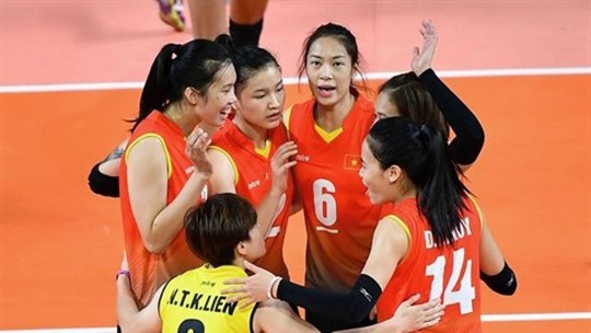 L'équipe vietnamienne vise à remporter le titre de champion du tournoi U23 de volley-ball féminin d’Asie - Coupe Dông Luc 2019. Photo : VNA.