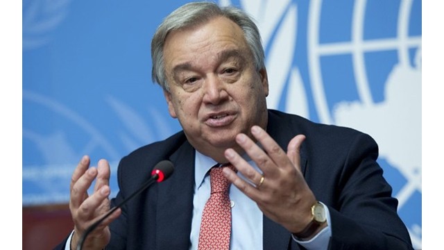Le Secrétaire général de l'ONU, Antonio Guterres. Photo : UNAids