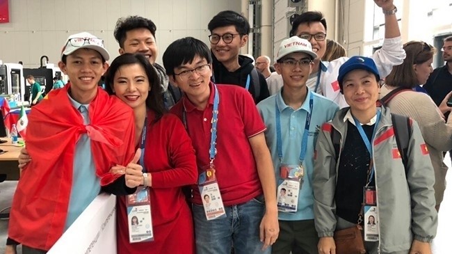 La délégation vietnamienne à la WorldSkills Competition 2019. Photo: NDEL.
