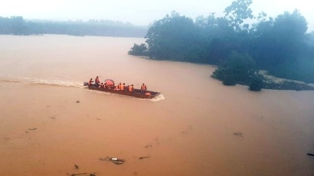 Inondations dans la province de Hà Tinh après des pluies torrentielles. Photo : NDEL.