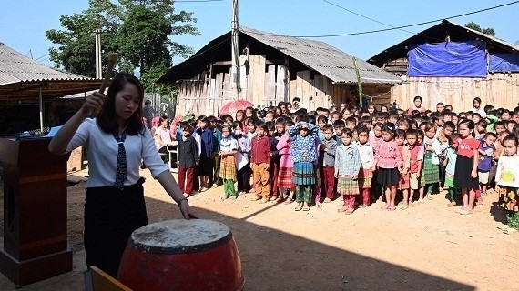 Une nouvelle année scolaire a commencé le 5 septembre à l’école Che Ly A, district de Bao Lâm, province de Cao Bang. Photo : NDEL.