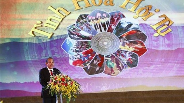 Le Vice-Premier ministre permanent Truong Hoa Binh à l'événement. Photo : VNA.