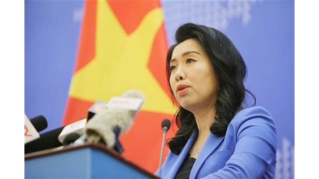 La porte-parole du ministère vietnamien des Affaires étrangères, Lê Thi Thu Hang, le 12 septembre à Hanoï. Photo: VNA