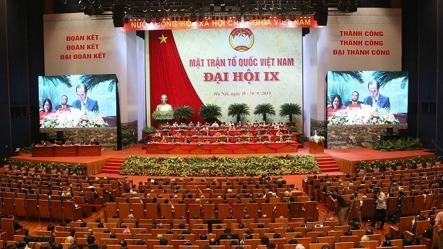 Le 9e Congrès national du Front de la Patrie du Vietnam a débuté le 19 septembre, à Hanoi. Photo : DDK.