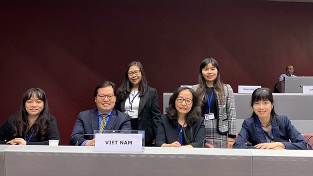 La délégation vietnamienne au 3e congrès extraordinaire de l'UPU. Photo : kinhtedothi.vn.