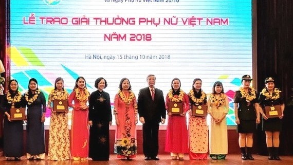 Cérémonie de remise des Prix des Femmes vietnamiennes 2018. Photo : CPV.