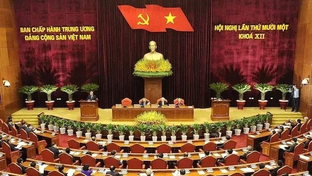 Le 11e Plénum du Comité central du PCV s'est ouvert le 7 octobre à Hanoi. Photo : NDEL.