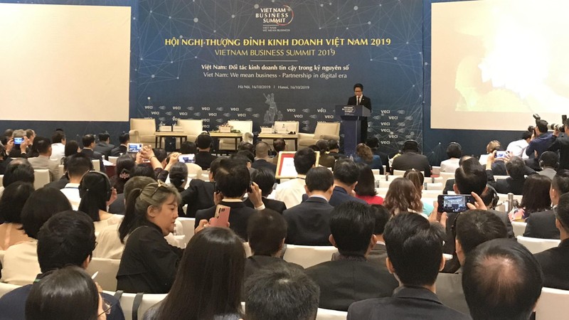Vue générale du Sommet des affaires du Vietnam 2019, le 16 octobre à Hanoi. Photo : CPV. 