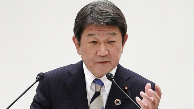 Le ministre japonais des Affaires étrangères Toshimitsu Motegi. Photo : Kyodo.