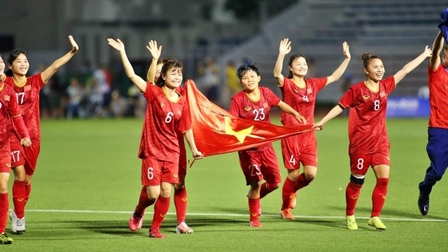 La joie des joueuses vietnamiennes. Photo : NDEL.