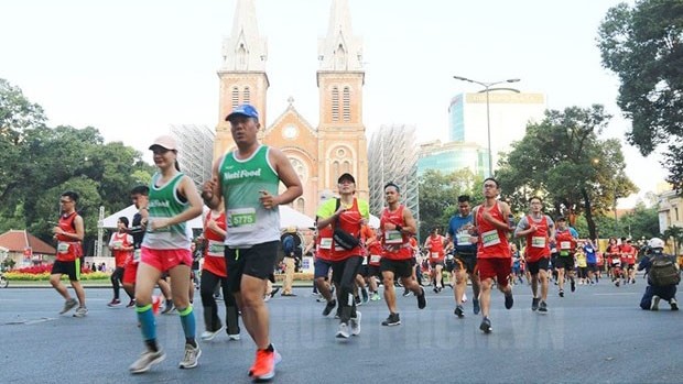 Près de 13.000 coureurs participent au marathon international Techcombank de Hô Chi Minh-Ville 2019. Photo : hcmcpv.org.vn