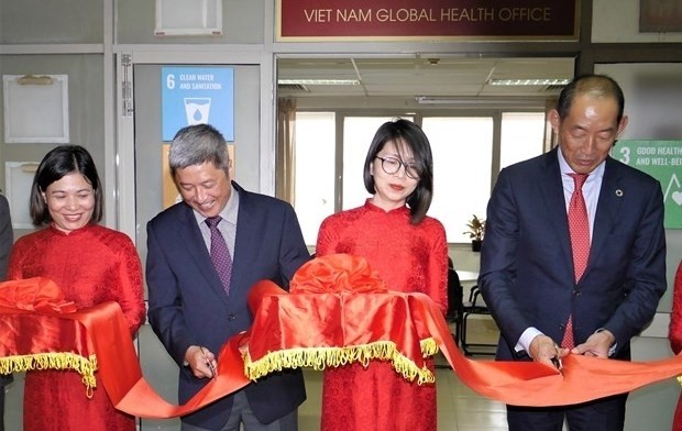 Cérémonie d'ouverture du bureau de la santé mondiale du Vietnam à Hanoi. Photo : VNA.