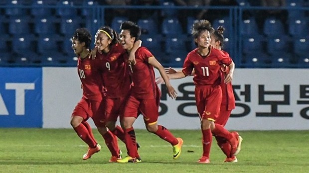 Des footballeuses vietnamiennes. Photo : VNA.