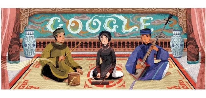Google Doodle honore le chant "ca trù" du Vietnam. Photo : VNA.