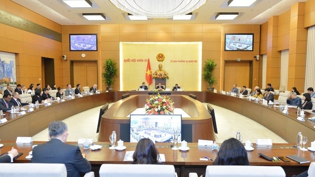 Rencontre entre des députés vietnamiens et des responsables du Conseil des Entreprises États-Unis-ASEAN. Photo : VNA.