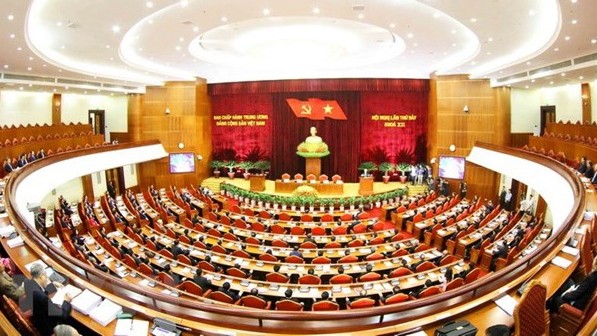 Le 12e Plénum du Comité central du PCV s'est ouvert le 11 mai à Hanoi. Photo : VNA.