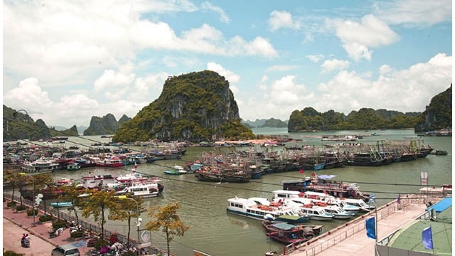 Les bateaux amarrés sur le port. Photo : http://kinhtedothi.vn