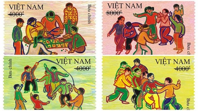 La collection de timbres-poste « Jeux populaires ». Photo : VNP.
