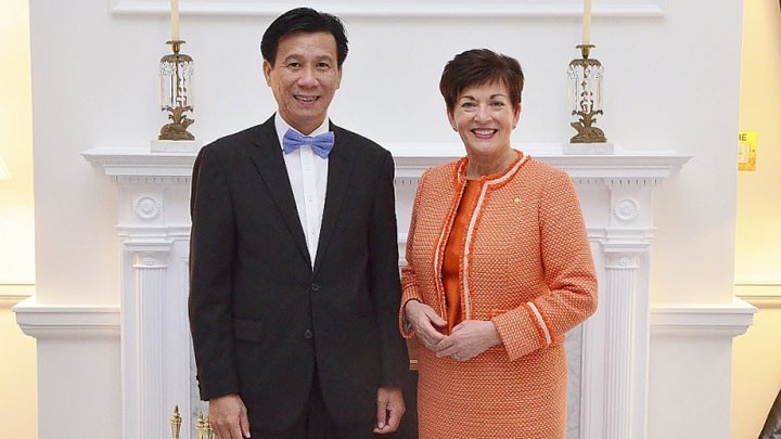 L'ambassadeur du Vietnam Ta Van Thông et la gouverneure générale de la Nouvelle-Zélande, Dame Patsy Reddy. Photo : BQT.