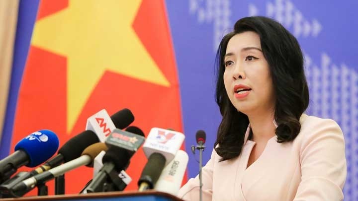La porte-parole du ministère vietnamien des Affaires étrangères Lê Thi Thu Hang. Photo: VNA