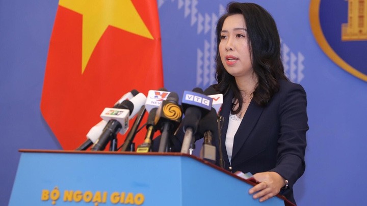 La porte-parole du ministère vietnamien des Affaires étrangères, Lê Thi Thu Hang. Photo : NLD.