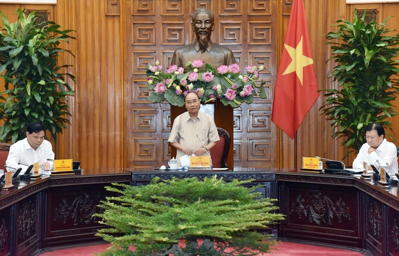 Le PM vietnamien Nguyên Xuân Phuc lors de la réunion. Photo : Trân Hai/NDEL.