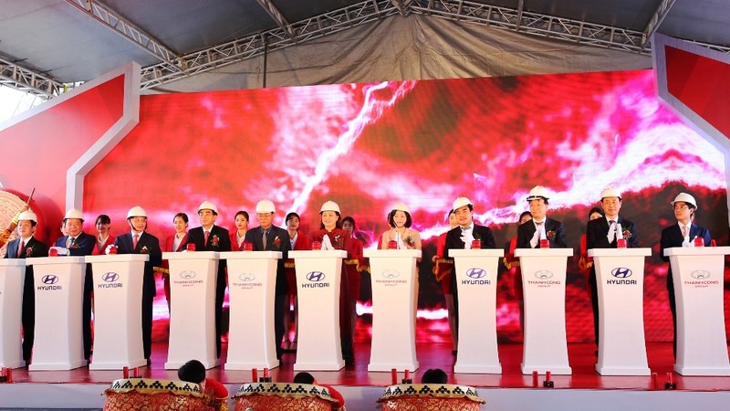 Cérémonie d’inauguration de  la 2e usine automobile de Hyundai Thành Công inaugurée à Ninh Binh. Photo :  baoninhbinh.vn.