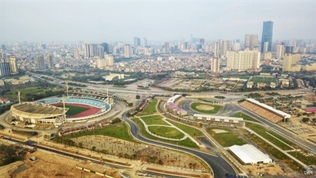 Le circuit du Grand Prix de Formule 1 à Hanoï. Photo : VNA.