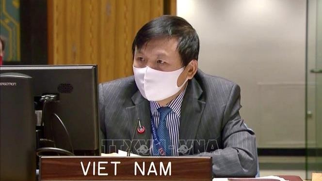 L’ambassadeur Dang Dinh Quy, chef de la mission permanente du Vietnam auprès de l'ONU. Photo: VNA
