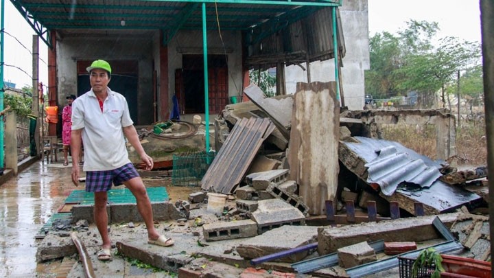 Une maison dans le district de Lê Thuy, Quang Binh après la tempête. Photo : TD.
