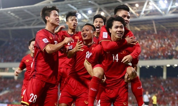 L'équipe de football masculin du Vietnam se classe 93e dans le classement FIFA publié le 27 novembre. Photo : vff.org.vn