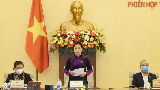 La Présidente de l’AN Nguyên Thi Kim Ngân s’adresse au Comité permanent de l’AN, le 9 décembre. Photo : VNA.