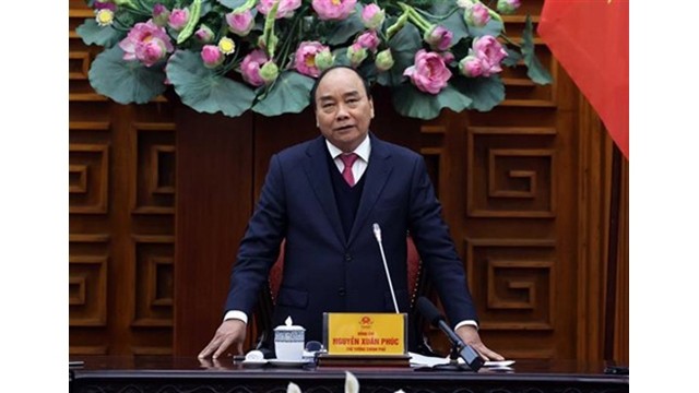 Le PM Nguyên Xuân Phuc s’exprime lors de la réunion des membres permanents du gouvernement, le 21 décembre. Photo : VNA.