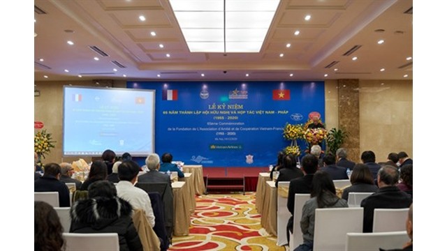 Célébration des 65 ans de l’Association d’amitié et de coopération Vietnam - France, le 19 décembre à Hanoï. Photo : CVN.