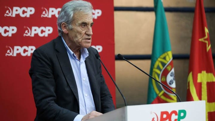 Le Secrétaire général du Parti communiste portugais Jerónimo de Sousa. Photo : 24.sapo.pt