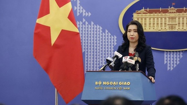 La porte-parole du ministère vietnamien des Affaires étrangères, Lê Thi Thu Hang. Photo: VNA